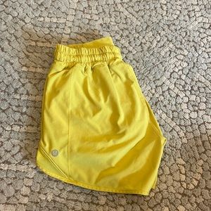 Mustard yellow lulu shorts- 4’ size 4